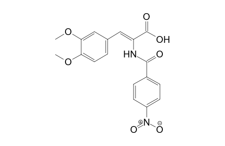 alpha-(4-Nitrobenzamido)-3,4-dimethoxycinnamic acid