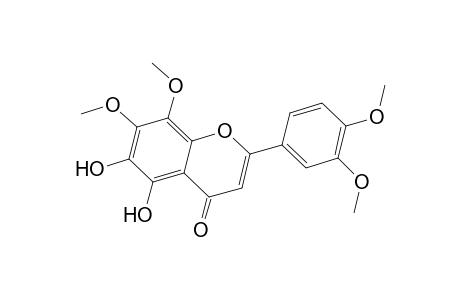4H-1-Benzopyran-4-one, 2-(3,4-dimethoxyphenyl)-5,6-dihydroxy-7,8-dimethoxy-