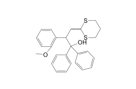 3-(1,3-dithian-2-ylidene)-2-(2-methoxyphenyl)-1,1-diphenylpropan-1-ol