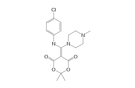 5-[(4-CHLOROPHENYLAMINO)-(4-METHYLPIPERAZINO)-METHYLENE]-2,2-DIMETHYL-4,6-DIOXO-1,3-DIOXANE