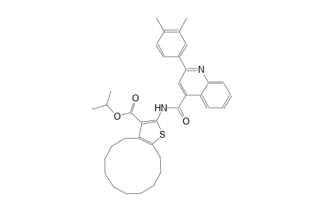 isopropyl 2-({[2-(3,4-dimethylphenyl)-4-quinolinyl]carbonyl}amino)-4,5,6,7,8,9,10,11,12,13-decahydrocyclododeca[b]thiophene-3-carboxylate