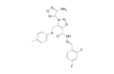 1-(4-amino-1,2,5-oxadiazol-3-yl)-N'-[(E)-(2,4-difluorophenyl)methylidene]-5-{[(4-methylphenyl)sulfanyl]methyl}-1H-1,2,3-triazole-4-carbohydrazide