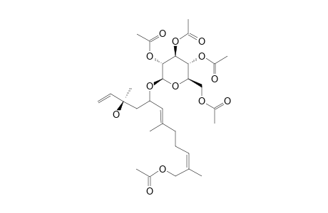 (6E,10Z)-12-ACETOXY-5-HYDROXY-BETA-NEROLIDOL-5-O-BETA-D-TETRAACETYL-GLUCOPYRANOSIDE