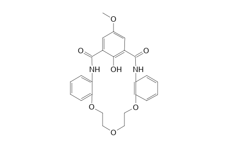 3,15-Diaza-4,5;13,14-dibenzo-21-hydroxy-19-methoxy-6,9,12-trioxabicyclo[15.3.1]heneicosa-1(21),17,19-triene-2,16-dione