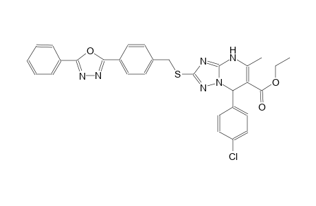 [1,2,4]triazolo[1,5-a]pyrimidine-6-carboxylic acid, 7-(4-chlorophenyl)-4,7-dihydro-5-methyl-2-[[[4-(5-phenyl-1,3,4-oxadiazol-2-