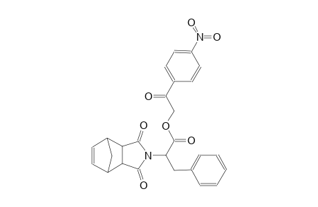 2-(4-nitrophenyl)-2-oxoethyl 2-(1,3-dioxo-3a,4,7,7a-tetrahydro-1H-4,7-methanoisoindol-2(3H)-yl)-3-phenylpropanoate