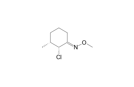 Cyclohexanone, 2-chloro-3-methyl-, O-methyloxime, (1E,2.alpha.,3.alpha.)-(.+-.)-