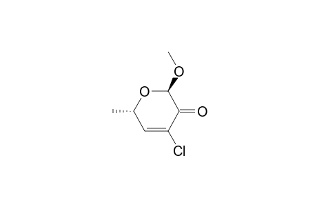 2H-Pyran-3(6H)-one, 4-chloro-2-methoxy-6-methyl-, (2R-trans)-