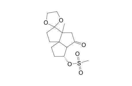 4,4-Ethylidenedioxy-9-.alpha.-methanesulfonyloxy-5-methyltricyclo[6.3.0.0(1,5)]undeca-7-one
