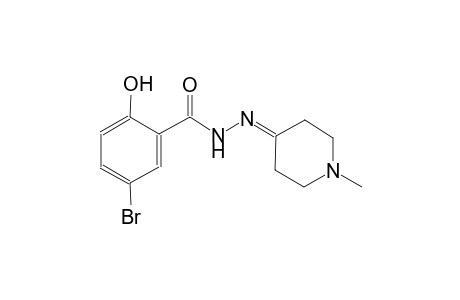 5-bromo-2-hydroxy-N'-(1-methyl-4-piperidinylidene)benzohydrazide