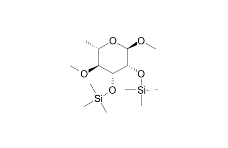 Methyl 4-O-methyl-pertrimethylsilyl-.alpha.-L-rhamnopyranoside