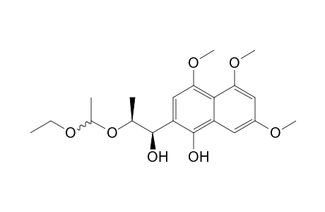 2-[(1R,2S)-2-(1-ethoxyethoxy)-1-hydroxy-propyl]-4,5,7-trimethoxy-1-naphthol
