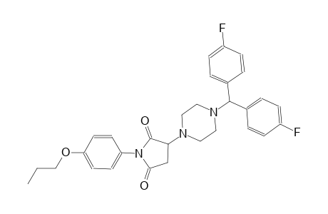 3-{4-[bis(4-fluorophenyl)methyl]-1-piperazinyl}-1-(4-propoxyphenyl)-2,5-pyrrolidinedione