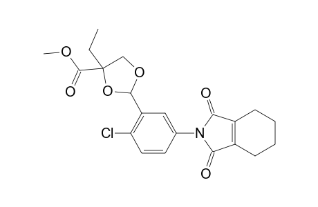 1,3-Dioxolane-4-carboxylic acid, 2-[2-chloro-5-(1,3,4,5,6,7-hexahydro-1,3-dioxo-2H-isoindol-2-yl)phenyl]-4-ethyl-, methyl ester