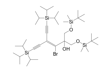 3-Bromo-1-[(tert-butyldimethylsilyl)oxy]-2-[(tert-butyldimethylsilyl)oxymethyl]-6-(triisopropylsilyl)-4-[(triisopropylsilyl)ethynyl]hex-3-en-5-yn-2-ol