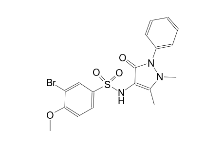benzenesulfonamide, 3-bromo-N-(2,3-dihydro-1,5-dimethyl-3-oxo-2-phenyl-1H-pyrazol-4-yl)-4-methoxy-