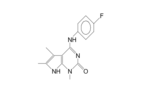 4-(4-Fluoro-anilino)-1,7-dihydro-1,5,6-trimethyl-2H-pyrrolo(2,3-D)pyrimidin-2-one