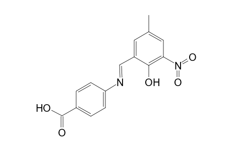 4-[(2-hydroxy-5-methyl-3-nitro-benzylidene)-amino]-benzoic acid