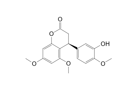 (4S/4R)-4-(3-Hydroxy-4-methoxyphenyl)-5,7-dimethoxy-chroman-2-one