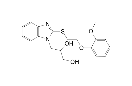 3-(2-{[2-(2-methoxyphenoxy)ethyl]sulfanyl}-1H-benzimidazol-1-yl)-1,2-propanediol