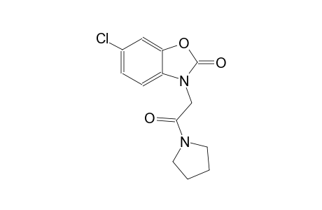 2(3H)-benzoxazolone, 6-chloro-3-[2-oxo-2-(1-pyrrolidinyl)ethyl]-