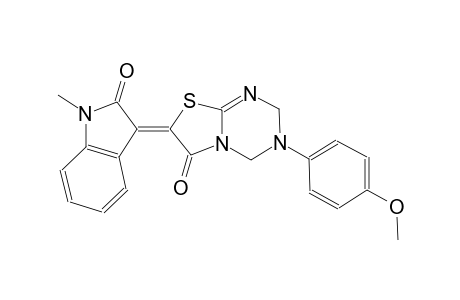 2H-thiazolo[3,2-a][1,3,5]triazin-6(7H)-one, 7-(1,2-dihydro-1-methyl-2-oxo-3H-indol-3-ylidene)-3,4-dihydro-3-(4-methoxyphenyl)-, (7Z)-
