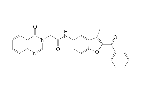 3-quinazolineacetamide, N-(2-benzoyl-3-methyl-5-benzofuranyl)-3,4-dihydro-4-oxo-