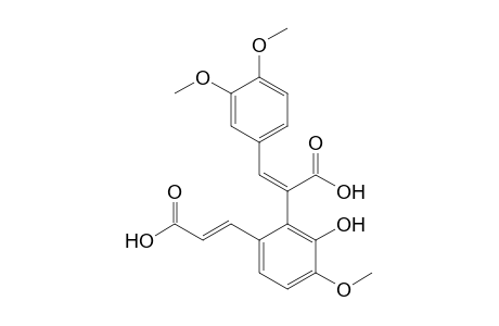 1-(Hydroxycarbonyl)-1-[2'-(hydroxycarbonylethenyl)-5'-methoxy-6'-hydroxyphenyl]-2-(3",4"-dimethoxyphenyl)-ethene