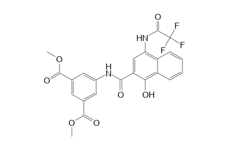 1,3-Benzenedicarboxylic acid, 5-[[[1-hydroxy-4-[(2,2,2-trifluoroacetyl)amino]-2-naphthalenyl]carbonyl]amino]-, dimethyl ester
