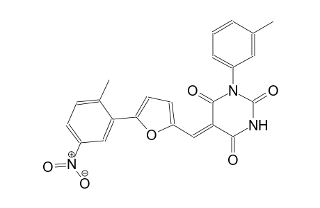 (5Z)-5-{[5-(2-methyl-5-nitrophenyl)-2-furyl]methylene}-1-(3-methylphenyl)-2,4,6(1H,3H,5H)-pyrimidinetrione