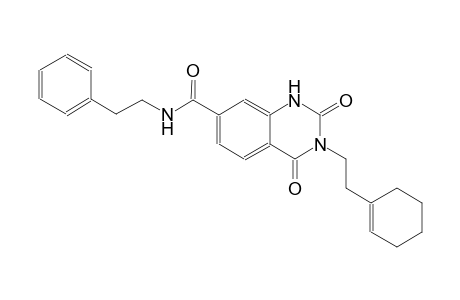 3-[2-(1-cyclohexen-1-yl)ethyl]-2,4-dioxo-N-(2-phenylethyl)-1,2,3,4-tetrahydro-7-quinazolinecarboxamide