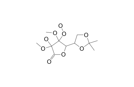 5-(2,2-dimethyl-1,3-dioxolan-4-yl)-4-hydroperoxy-3-hydroxy-3,4-dimethoxyoxolan-2-one