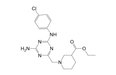 ethyl 1-{[4-amino-6-(4-chloroanilino)-1,3,5-triazin-2-yl]methyl}-3-piperidinecarboxylate