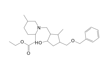 Ethyl N-[(2-methyl-3-Benzyloxymethyl)-5-hydroxycyclopentyl)methyl]-5-methyl-piperidineacetate