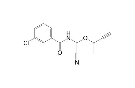 Benzamide, 3-chloro-N-[cyano[(1-methyl-2-propynyl)oxy]methyl]-