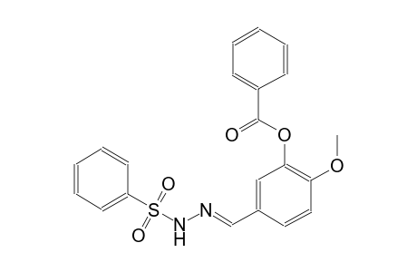 2-methoxy-5-{(E)-[(phenylsulfonyl)hydrazono]methyl}phenyl benzoate