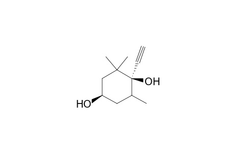 (1S,4R,6R)-1-ethynyl-2,6,6-trimethylcyclohexane-1,4-diol