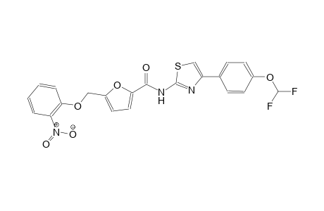 N-{4-[4-(difluoromethoxy)phenyl]-1,3-thiazol-2-yl}-5-[(2-nitrophenoxy)methyl]-2-furamide