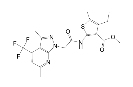 3-thiophenecarboxylic acid, 2-[[[3,6-dimethyl-4-(trifluoromethyl)-1H-pyrazolo[3,4-b]pyridin-1-yl]acetyl]amino]-4-ethyl-5-methyl-, methyl ester