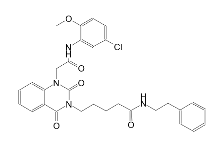 5-(1-[2-(5-chloro-2-methoxyanilino)-2-oxoethyl]-2,4-dioxo-1,4-dihydro-3(2H)-quinazolinyl)-N-(2-phenylethyl)pentanamide