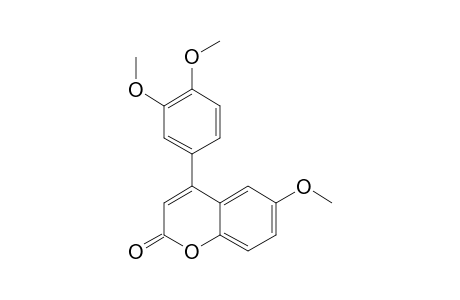 6-METHOXY-4-(3,4-DIMETHOXYPHENYL)-2H-1-BENZOPYRAN-2-ONE