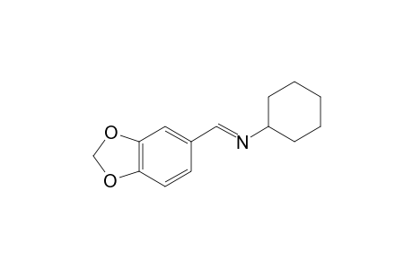 N-Cyclohexyl-piperonylbenzaldimine