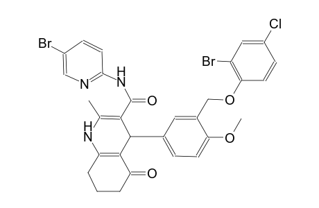 4-{3-[(2-bromo-4-chlorophenoxy)methyl]-4-methoxyphenyl}-N-(5-bromo-2-pyridinyl)-2-methyl-5-oxo-1,4,5,6,7,8-hexahydro-3-quinolinecarboxamide