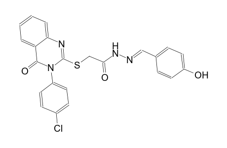 2-{[3-(4-chlorophenyl)-4-oxo-3,4-dihydro-2-quinazolinyl]sulfanyl}-N'-[(E)-(4-hydroxyphenyl)methylidene]acetohydrazide