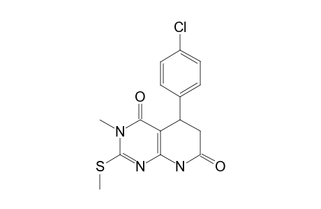 5-(4-CHLOROPHENYL)-3,4,5,6,7,8-HEXAHYDRO-3-METHYL-2-METHYLTHIOPYRIDO-[2,3-D]-PYRIMIDINE-4,7-DIONE
