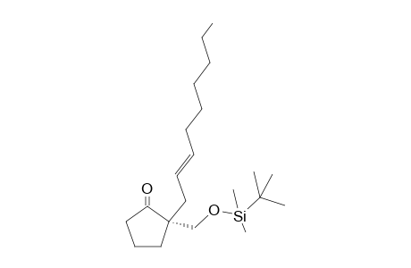 (E,2R)-(+)-2-tert-Butyldimethylsiloxymethyl-2-(non-2'-enyl)cyclopentanone
