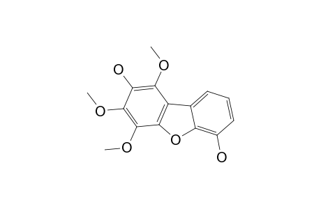 6-HYDROXY-ALPHA-PYRUFURAN;2,6-DIHYDROXY-1,3,4-TRIMETHOXYDIBENZOFURAN