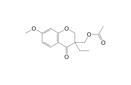 (3-ethyl-7-methoxy-4-oxidanylidene-2H-chromen-3-yl)methyl ethanoate