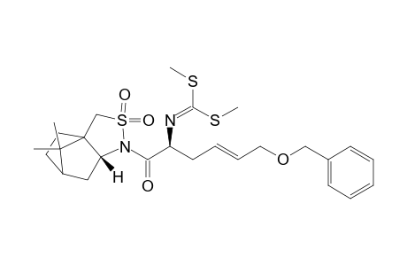 (2R)-N-{(2S)-6-Benzyloxy-2-{[bis(methylthio) methylidene]amino}hex-4-en-1-oyl}-bornane-10,2-sultam