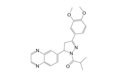 quinoxaline, 6-[3-(3,4-dimethoxyphenyl)-4,5-dihydro-1-(2-methyl-1-oxopropyl)-1H-pyrazol-5-yl]-
